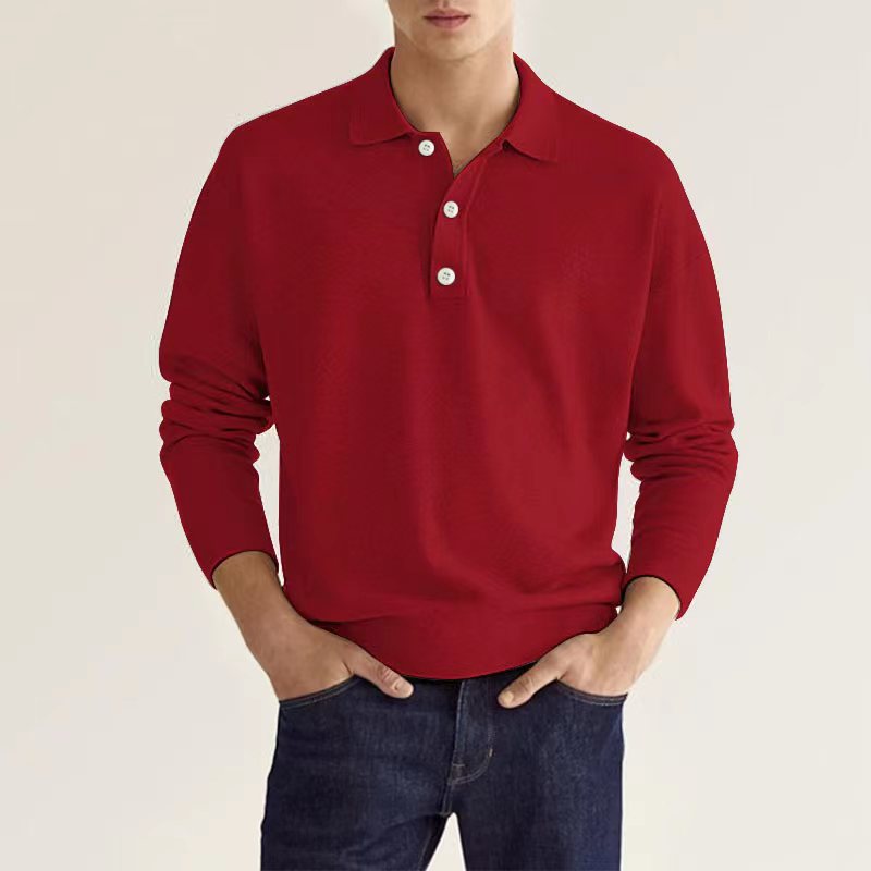 WW | Stilvolles Lässiges Langarm-Poloshirt