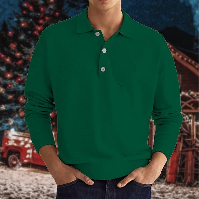 WW | Stilvolles Lässiges Langarm-Poloshirt