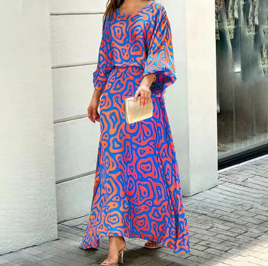 WW | Sommerkleid Ärmelloses Rundhals Elegantes Leichtes Kleid