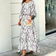 WW | Sommerkleid Ärmelloses Rundhals Elegantes Leichtes Kleid