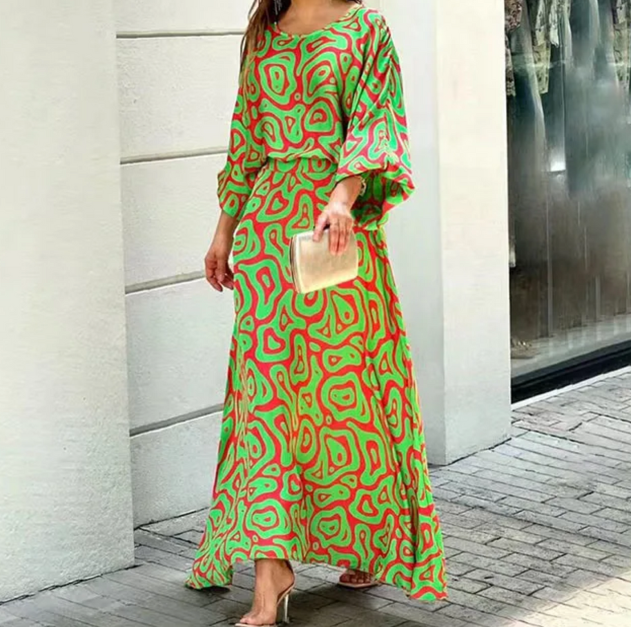 WW | Sommerkleid Ärmelloses Rundhals Elegantes Leichtes Kleid