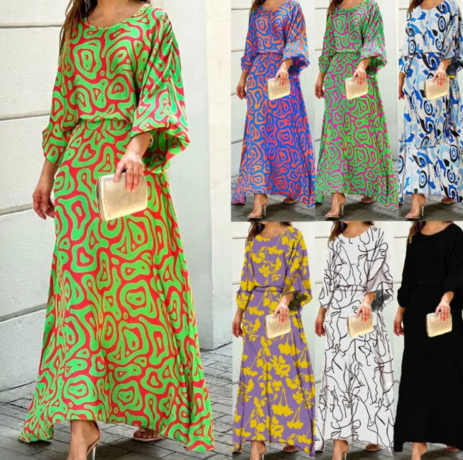 WW | Sommerkleid Ärmelloses Rundhals Elegantes Leichtes Kleid