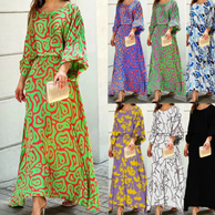 WW | Sommerkleid Ärmelloses Rundhals Elegantes Leichtes Kleid