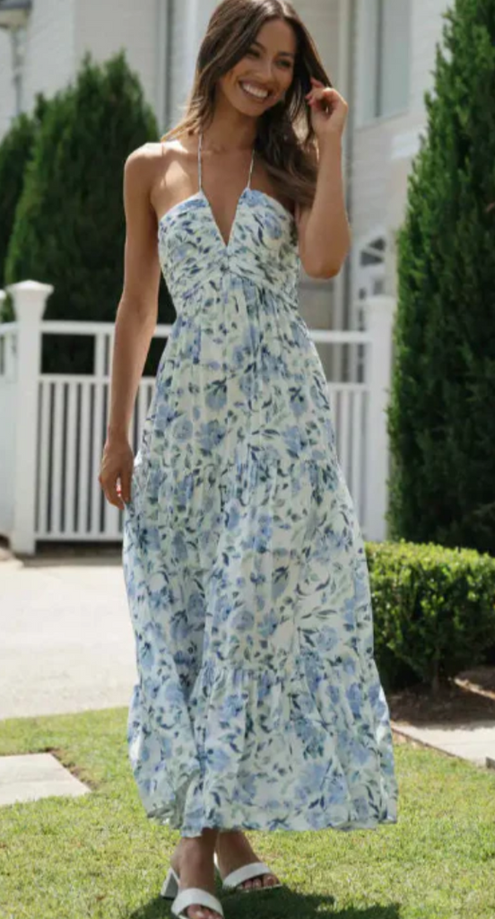 WW | Boho Sommerkleid aus Seide Gazebo mit Trägern