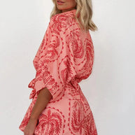 Lässiger Weit Geschnittener Bedruckter Playsuit