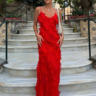 WW I Rote Chiffon-Unterkleider für Damen