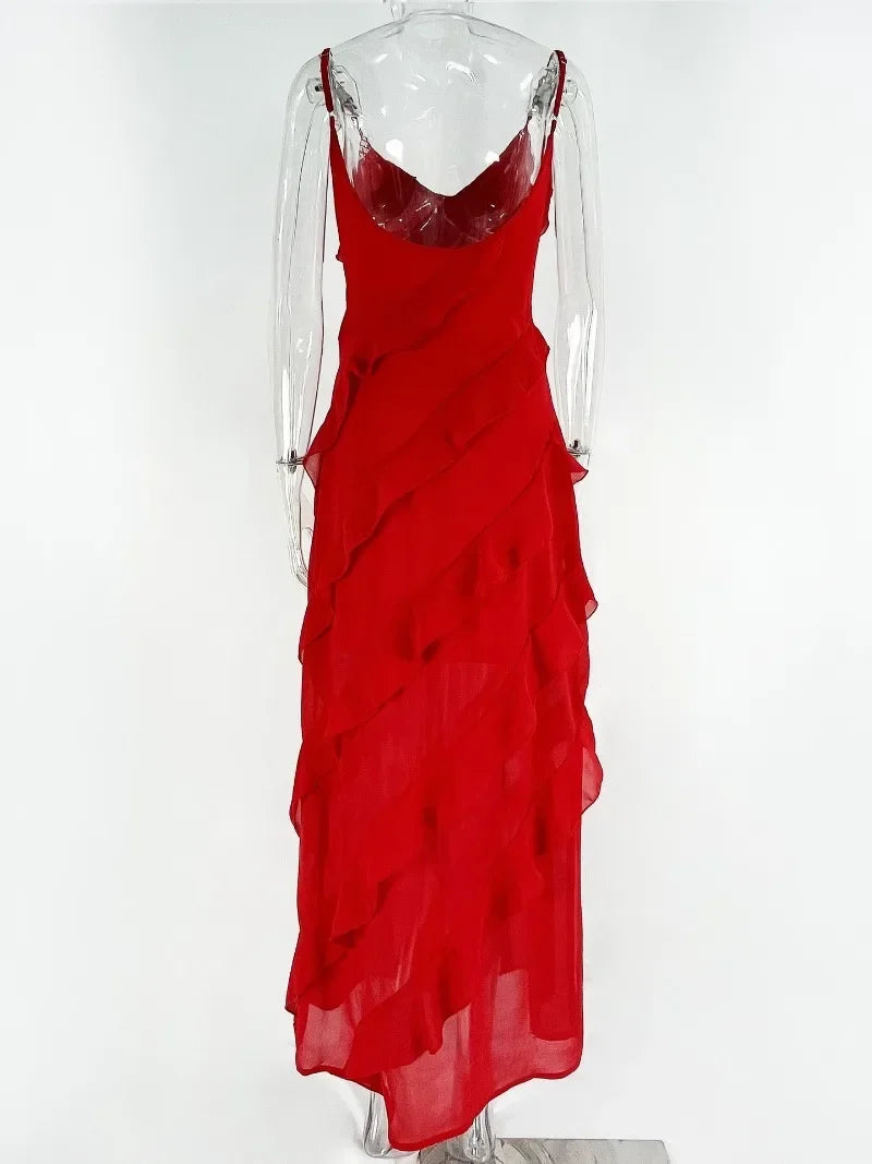 W&W Mode I Rote Chiffon-Unterkleider für Damen