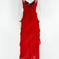 WW I Rote Chiffon-Unterkleider für Damen