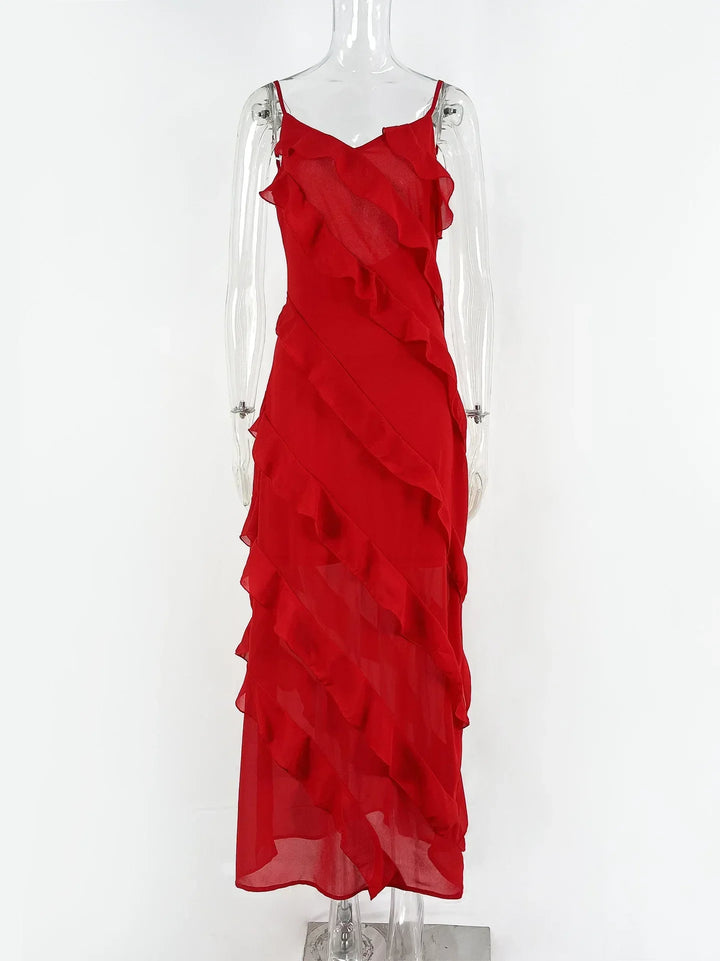 W&W Mode I Rote Chiffon-Unterkleider für Damen