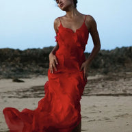 WW I Rote Chiffon-Unterkleider für Damen