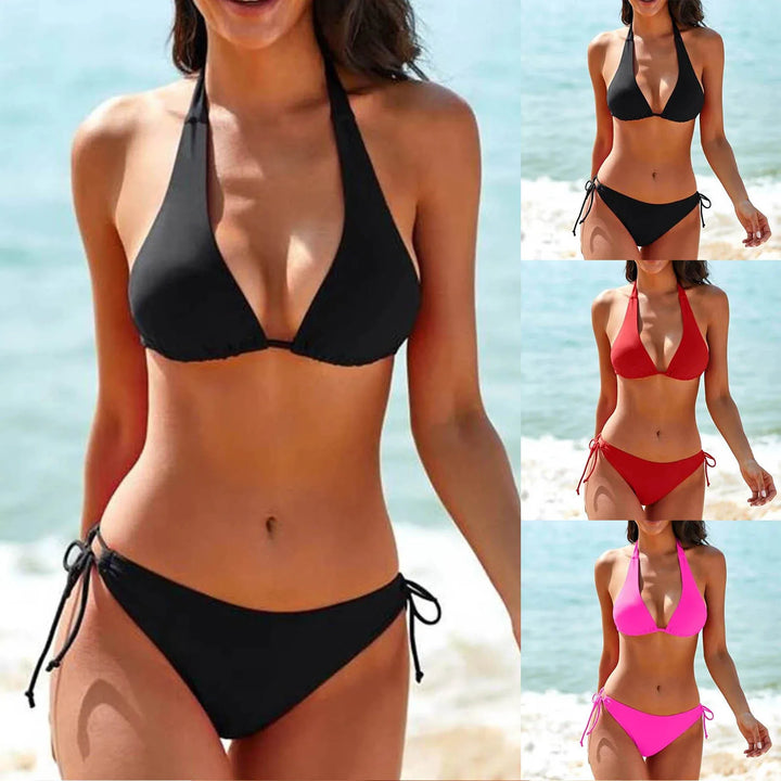 W&W Mode - Klassischer Schwarzer Neckholder-Bikini