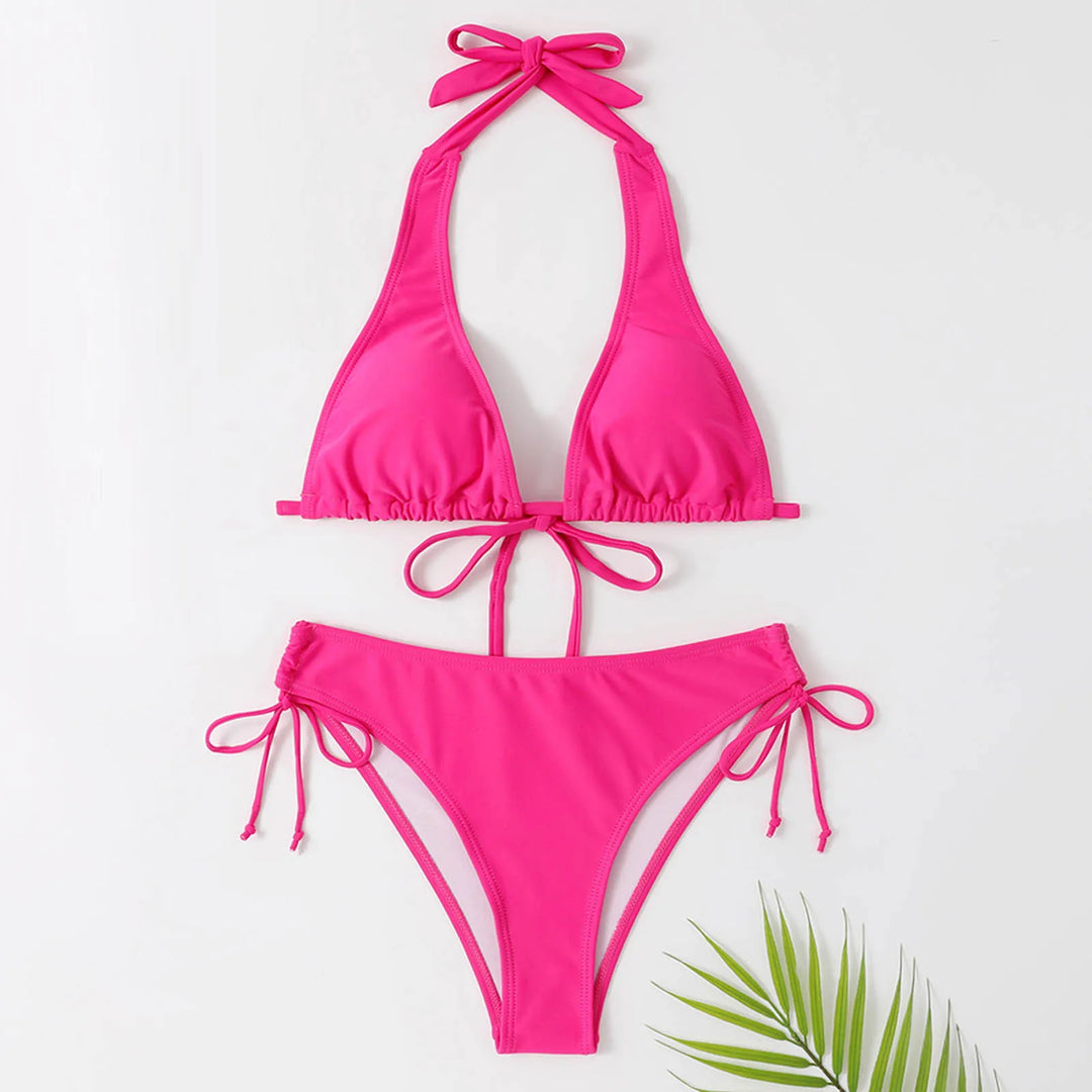 W&W Mode - Klassischer Schwarzer Neckholder-Bikini