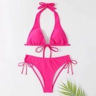 WW - Klassischer Schwarzer Neckholder-Bikini