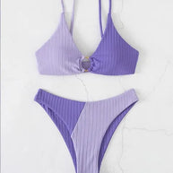 WW – Push-up-Bikini-Set mit hoher Taille für Damen