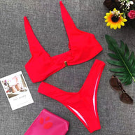 WW | Gerippt, Wattiertes Push up Bikini Set