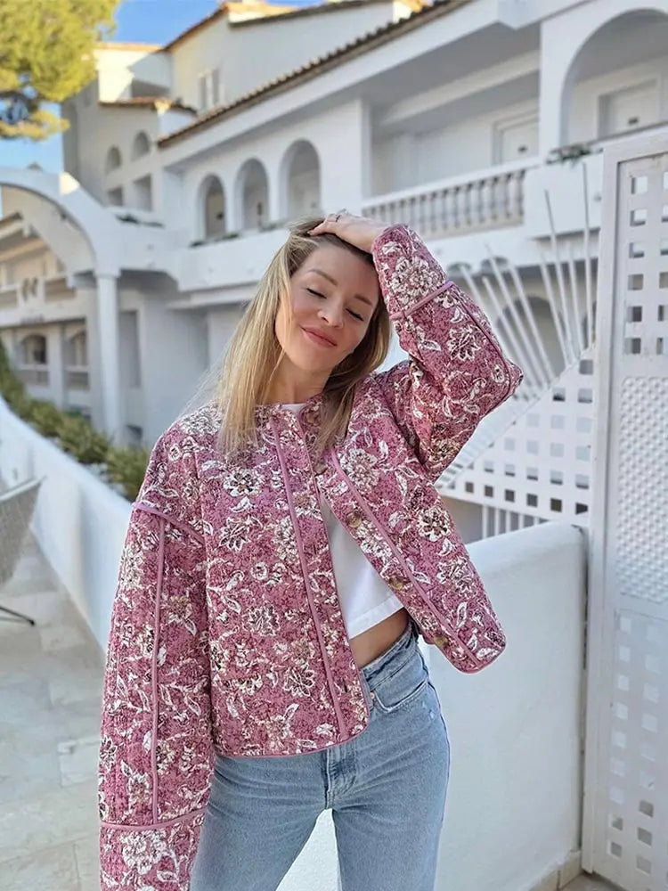 Damen Frühlingsjacke mit Muster