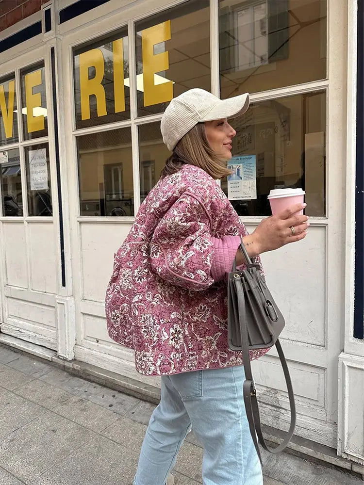Damen Frühlingsjacke mit Muster