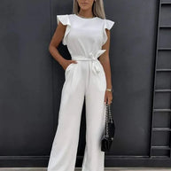 WW | Elegante Breite Hose, Subtile Ärmelakzente Perfekt für Festliche Anlässe