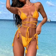 WW | Sexy Cross String Bikini Satz