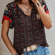 WW | V-Ausschnitt Lässiges Oberteil für Damen