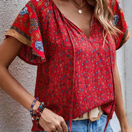 WW | V-Ausschnitt Lässiges Oberteil für Damen