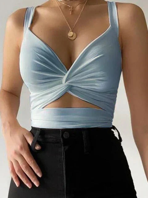 W&W Mode | Ärmellose Crop Tops Kurz Sexy Mode
