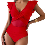 Schnelltrocknender, einteiliger Sport-Bikini-Badeanzug