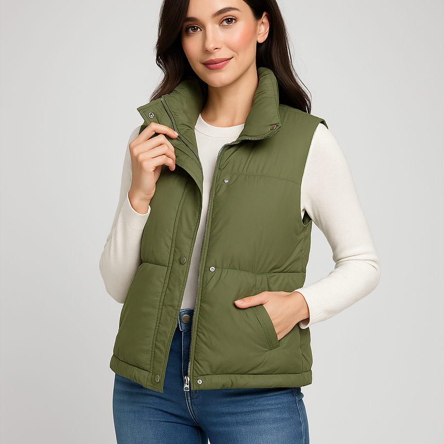 WW | Wattiertes lässiges Gilet für Damen