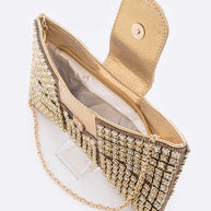 WW | Rhinestone Fliegenknoten Ikonische Clutch Tasche