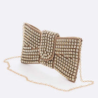 WW | Rhinestone Fliegenknoten Ikonische Clutch Tasche