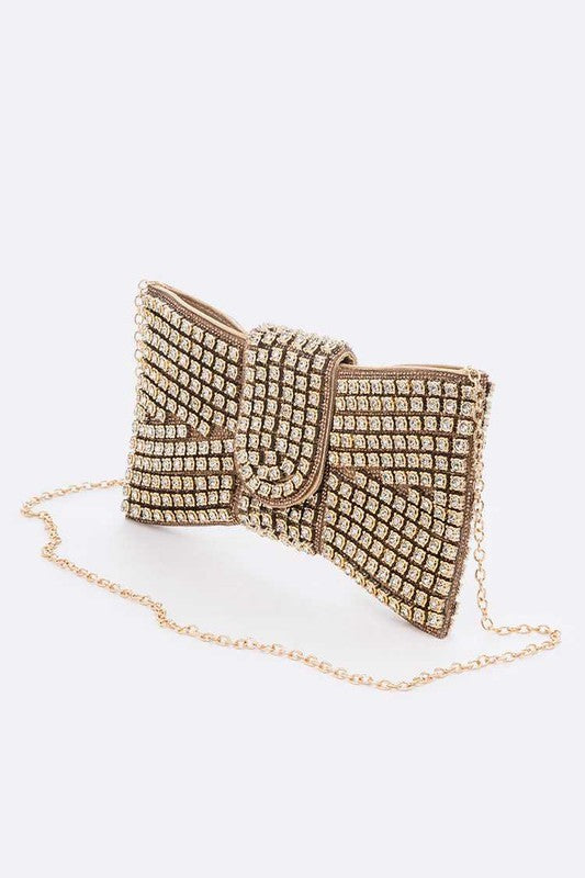 WW | Rhinestone Fliegenknoten Ikonische Clutch Tasche
