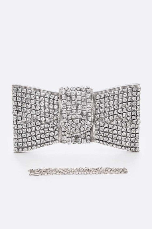 WW | Rhinestone Fliegenknoten Ikonische Clutch Tasche
