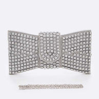 WW | Rhinestone Fliegenknoten Ikonische Clutch Tasche