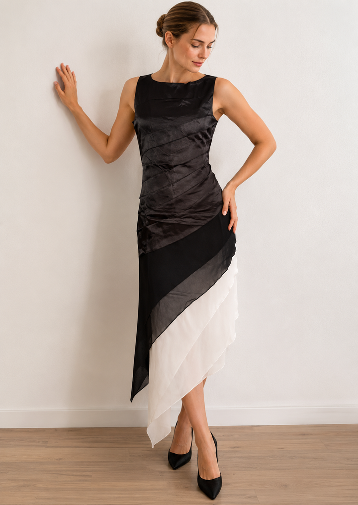 W&W Mode – Elegantes mehrlagiges Ombre-Kleid
