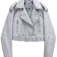 WW | Waschbare, Farbverlaufende Lederjacke Für Damen*