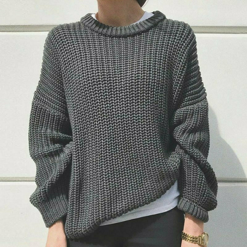 WW | Lässiger Fester Strickpullover