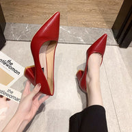 Damen elegante Blockabsatz Pumps WW