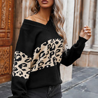 WW V-Ausschnitt Leopard Pullover