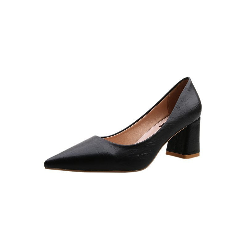 Damen elegante Blockabsatz Pumps WW