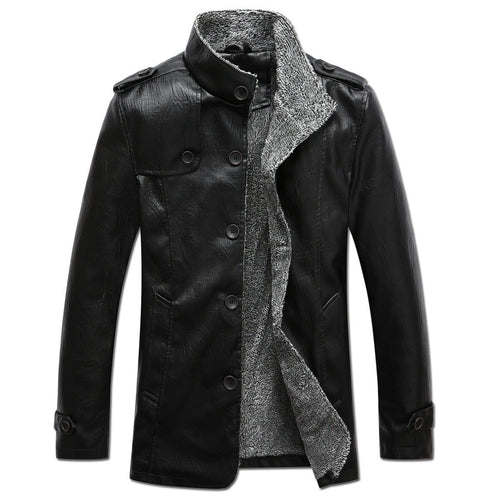 WW | herren lederjacke mit fleecefutter