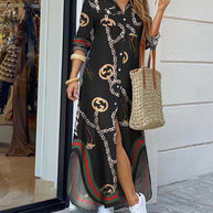 WW | Frühjahr und Sommermode sexy Bluse langer Rock Kleid