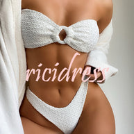 WW Bandeau-Bikini mit Ringausschnitt