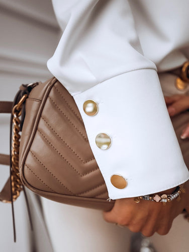 WW | Ärmelsleeve Metallknopf Hemdoberteil