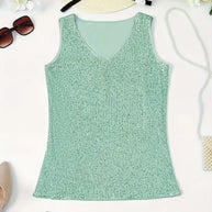 WW | Elegantes Ärmelloses Top mit Pailletten