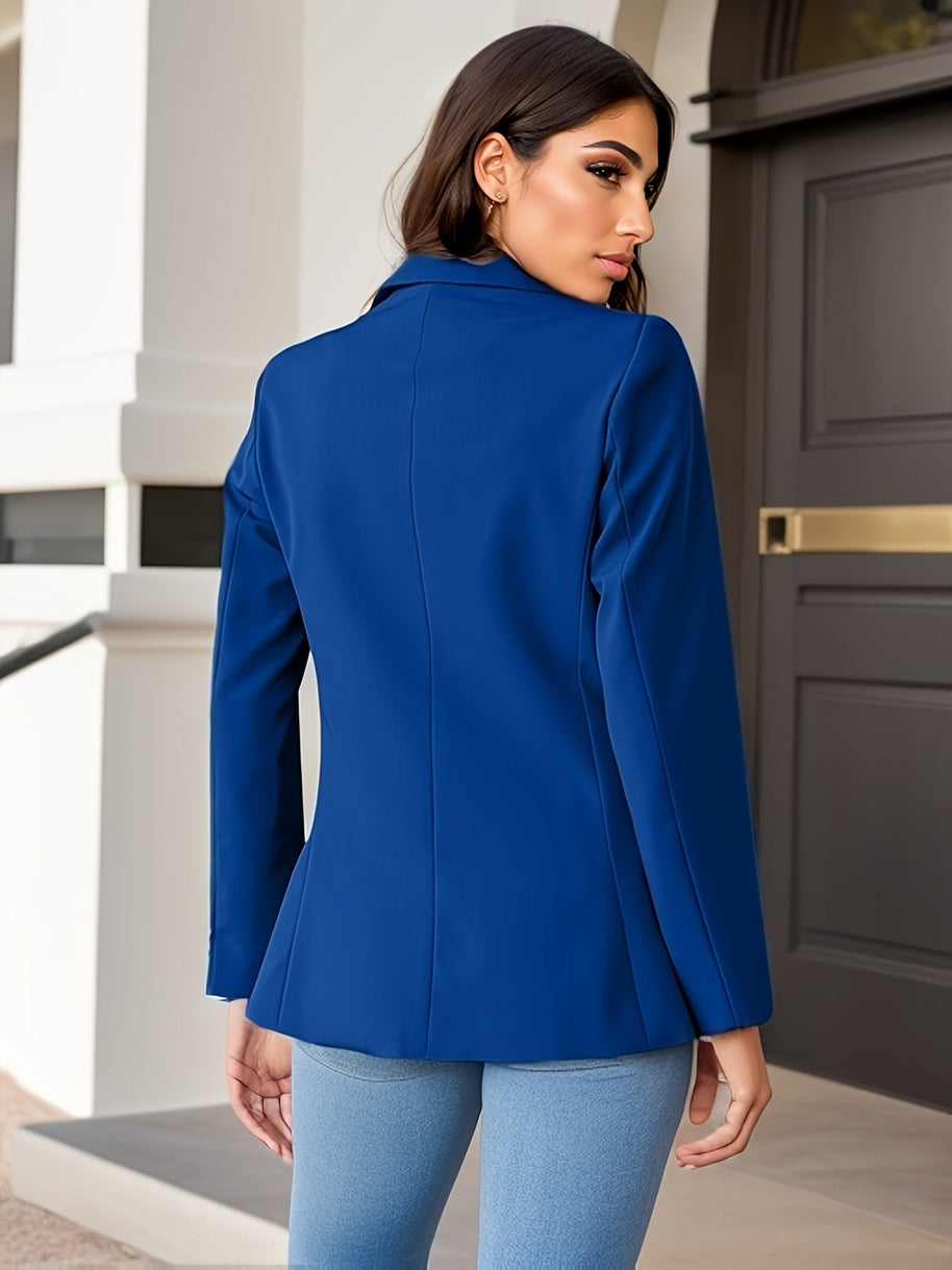 WW | Stilvolle Herbst Klassische Business Blazer mit Seitentaschen für Frauen