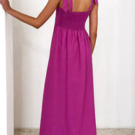 WW | Rosiedress Schleifen-Schulter Empire Taille Swing Maxi Cami Kleid