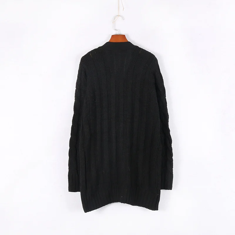 W&W Mode | Wollstrickjacke Damen Mit Zopfmuster Und Holzknöpfen, Lockere