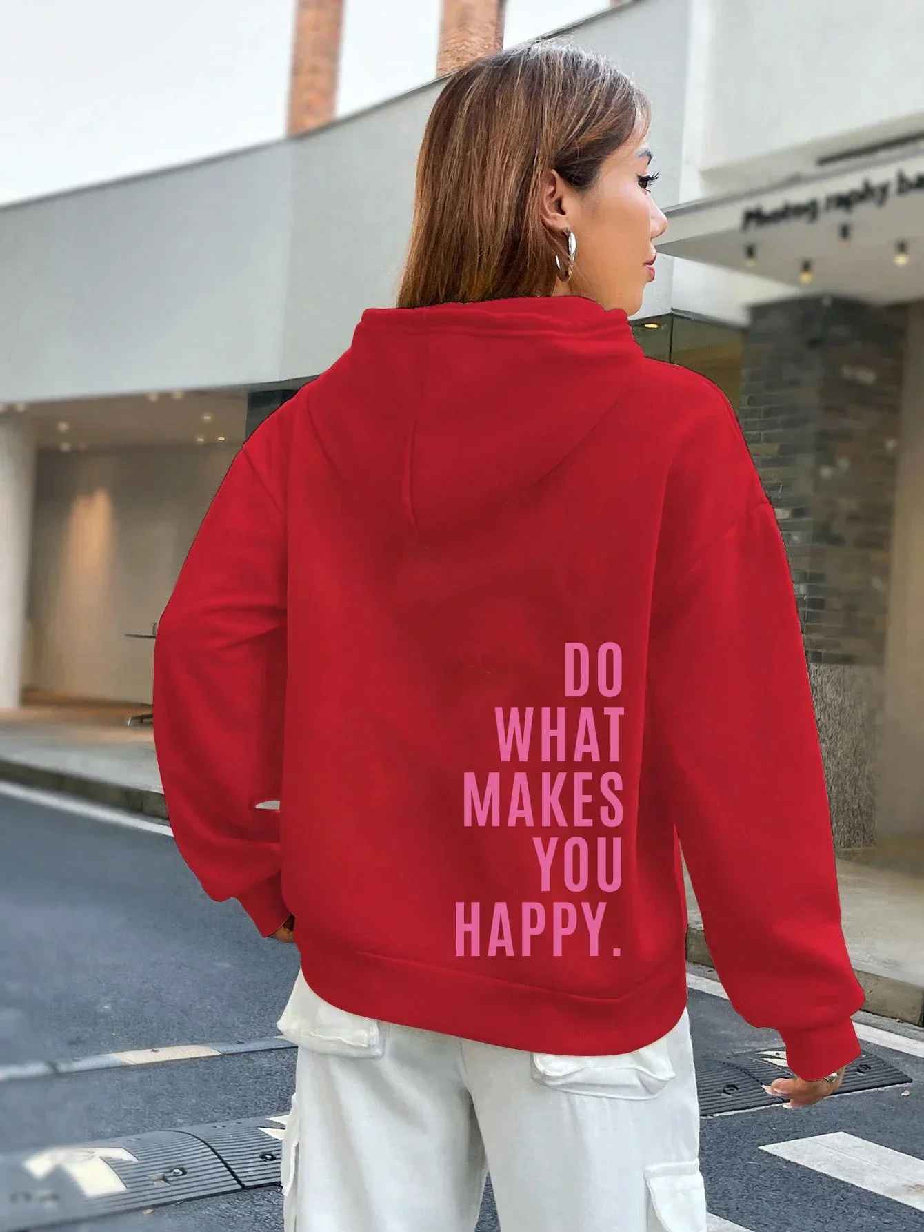 WW - Damen Hoodie - Lässiger Streetstyle mit Schriftzug