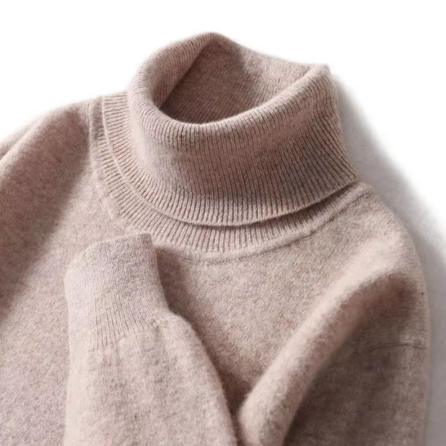 WW | Herren Wollpullover Mit Rollkragen Und Schlankem Design
