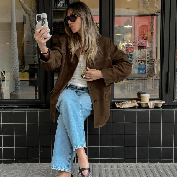 W&W Mode | Luxus Wildleder Damenjacke